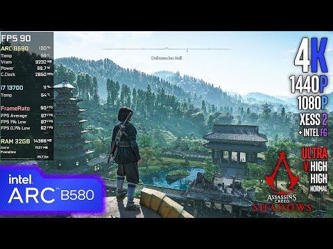 Intel ARC B580 | Assassin's Creed Shadows - 4K, 1440p, 1080p, XeSS 2 + FG - Ultra, V.High, High