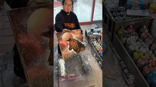 She asked him to spray paint this for free.#スプレーアートエデン#スプレーアート