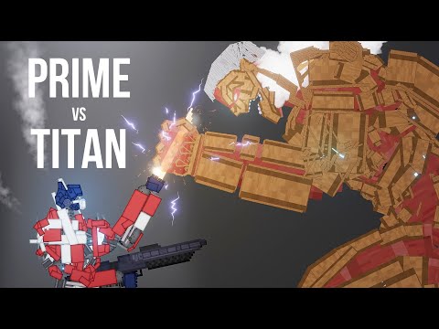Optimus Prime vs Attack on Titan 2022 - People Playground 1.23.10