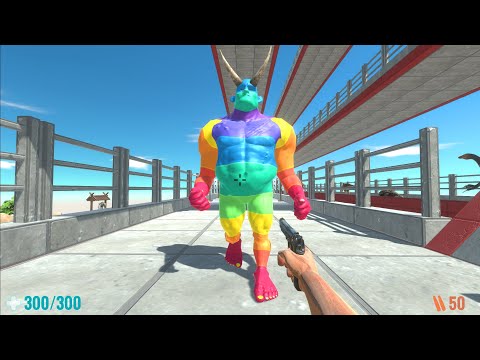 New FPS Rainbow with all weapons to save his wife - Animal Revolt Battle Simulator
