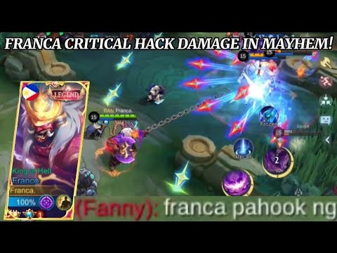 FRANCA LONG HOOK IN MAYHEM IS BACK! INSANE HOOK DAMAGE | MLBB