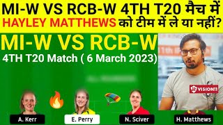 MI-W vs RCB-W  Team II MI-W vs RCB-W Team Prediction I WPL I rcb-w vs mi-w