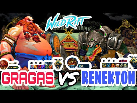 Gragas Vs Renekton Baron Lane Match Up Diamond ELO | Full Rank Gameplay WILDRIFT