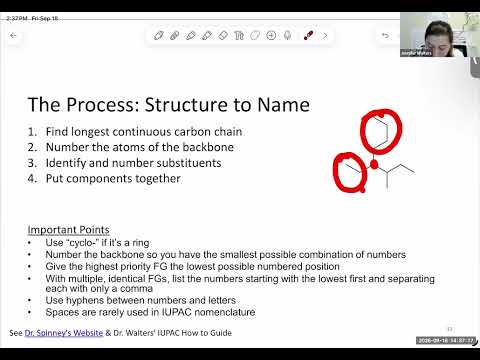 AU26 CHEM 2310 - Lecture 8b - September 18 - Quiz 3 - Alkanes and Cycloalkanes