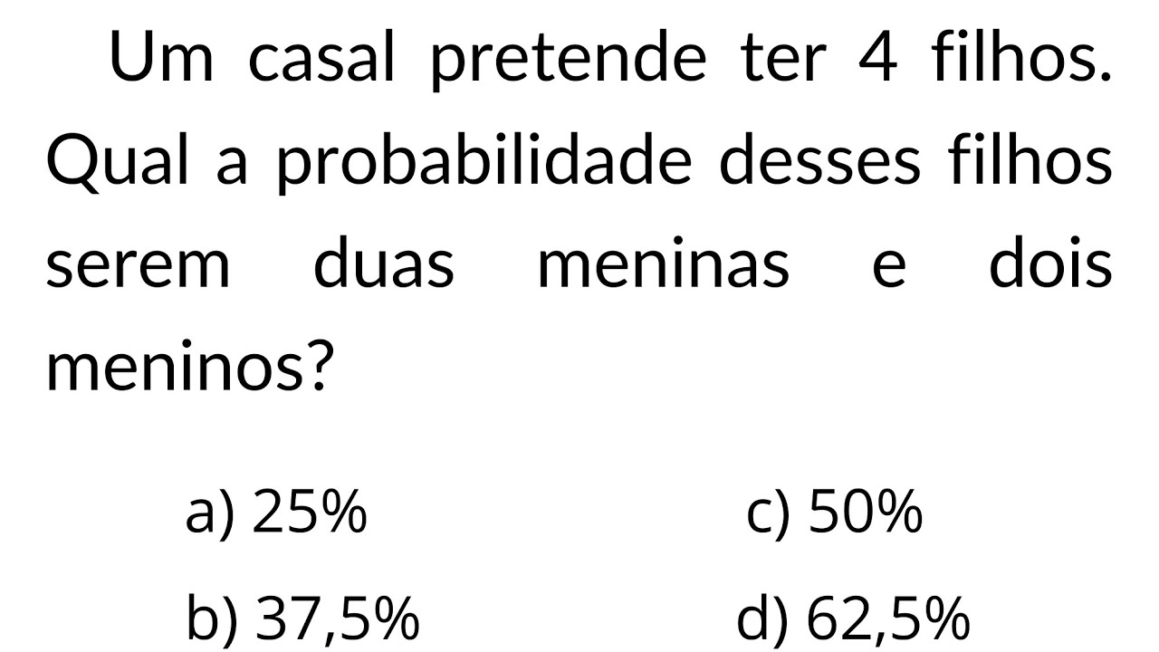 QUESTÃO DE PROBABILIDADE QUE A MAIORIA NÃO SABE RESOLVER! VOCÊ CONSEGUE ?
