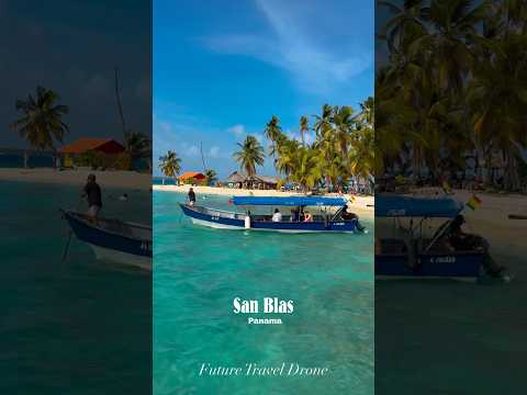 San Blas Islands Guna Yala Panama Beach Palm Trees Caribbean Sea Vacation #panama #sanblasislands