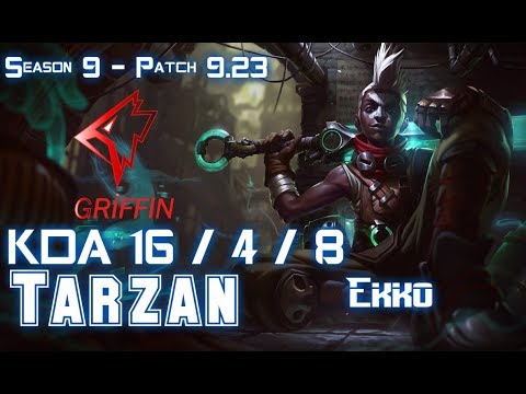 GRF Tarzan EKKO vs KINDRED Jungle - Patch 9.23 KR Ranked