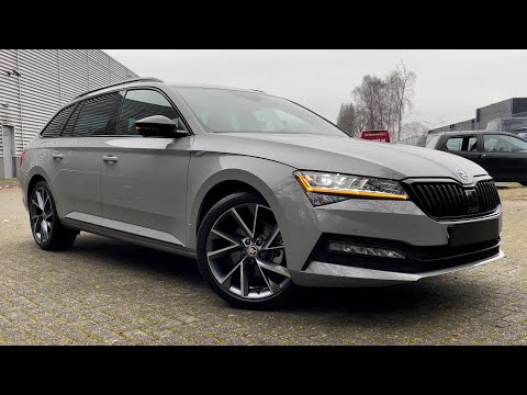Skoda NEW Superb Sportline 2023 in 4K Meteor Steel Grey 19 inch Vega Walk around & detail inside