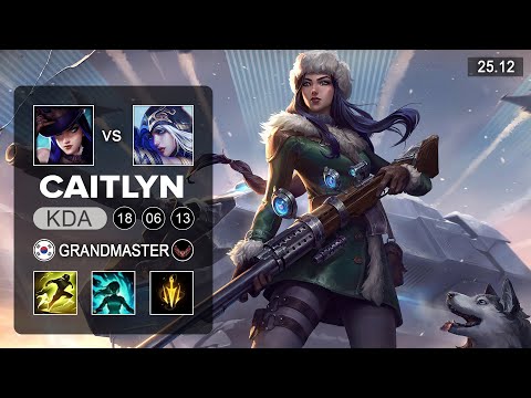 Caitlyn vs Ashe ADC - KR Grandmaster - Patch 25.12 Season 15