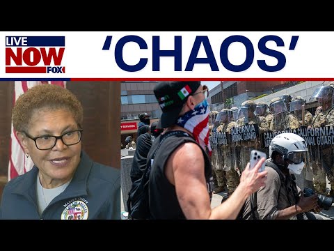 Video | LA protests: Violence 'will not be tolerated,' Mayor Karen Bass says | LiveNOW from FOX
