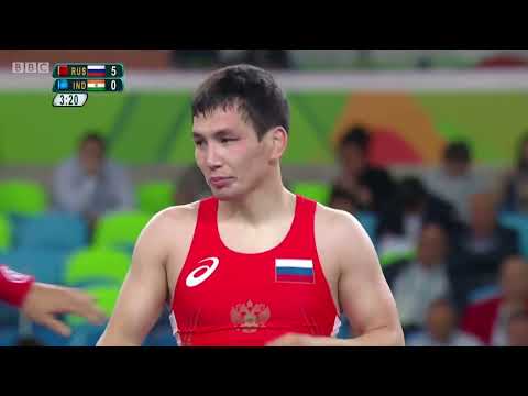 Олимпиада-2016 Рио-де-Жанейро 57 кг 1/8 финала:ВИКТОР ЛЕБЕДЕВ (Россия-САХА)-Сандип Томар (Индия)