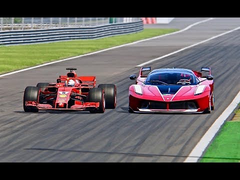 Ferrari F1 2018 vs Ferrari FXX K - Monza