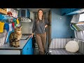 Solo Female Living in a Van for 2 years with a Cat 🚐🐈 Dodge Class B van tour.