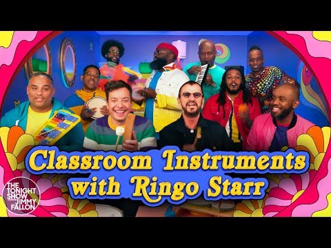Ringo Starr, Jimmy Fallon & The Roots Sing "Yellow Submarine" (Classroom Instruments)