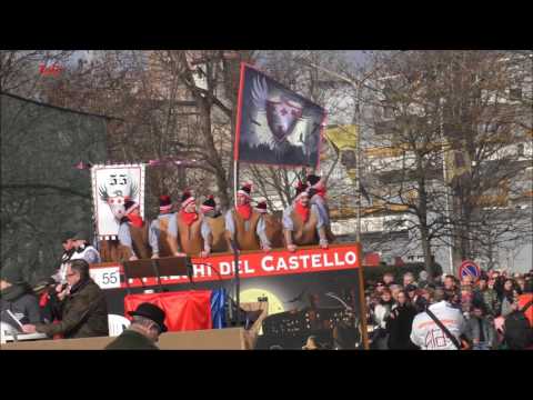 I Falchi del Castello carro da getto - Carnevale Ivrea 2017