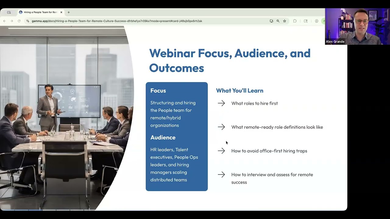 Hiring Your People Team for Remote Success (Proven Framework for Scaling Culture)