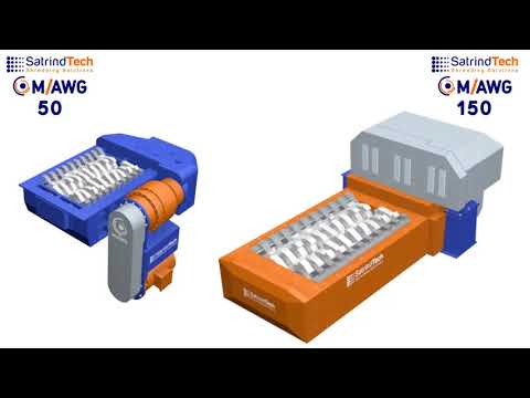 2-shaft industrial shredder 150 HP electric drive with automatic transmission | SatrindTech Srl