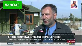 Konya Sarayönü Arkeopark çalışması TRT haber 26.11.2022 antik kent kalıntıları @