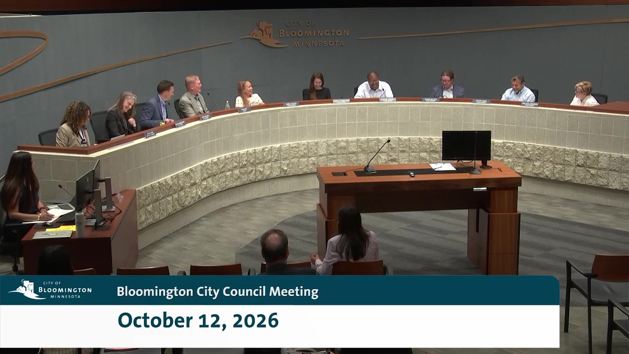 October 12, 2026 Bloomington City Council Meeting