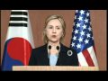 Hillary Clinton: World must act on South Korean. Hillary Clinton: World must act on South Korean.