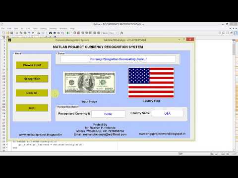 Currency Recognition Using Image Processing Matlab Project With Source Code