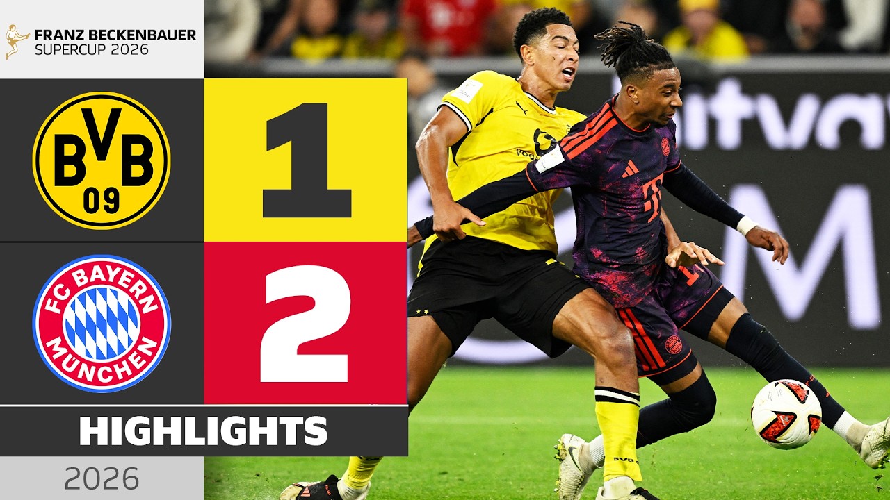 Olise as Top Scorer!! | BORUSSIA DORTMUND - FC BAYERN | Highlights | Supercup 2026