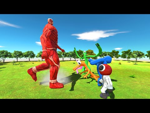Colossal Titan vs ALL Rainbow Friends - Animal Revolt Battle Simulator