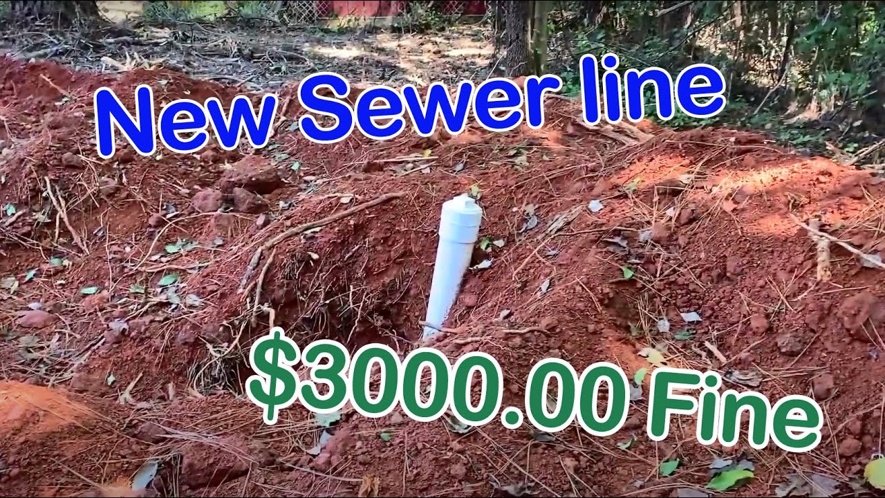 New Sewer line install. Main electrical line hit, $3000 fine.