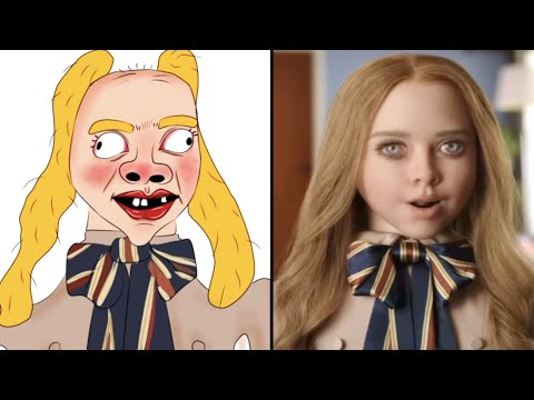 m3GAN DRAWING MEME | m3gan dance - baby doll kill megan - funny art