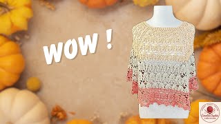 Poncho-cape au #crochet #carolinesophiecreations #diy