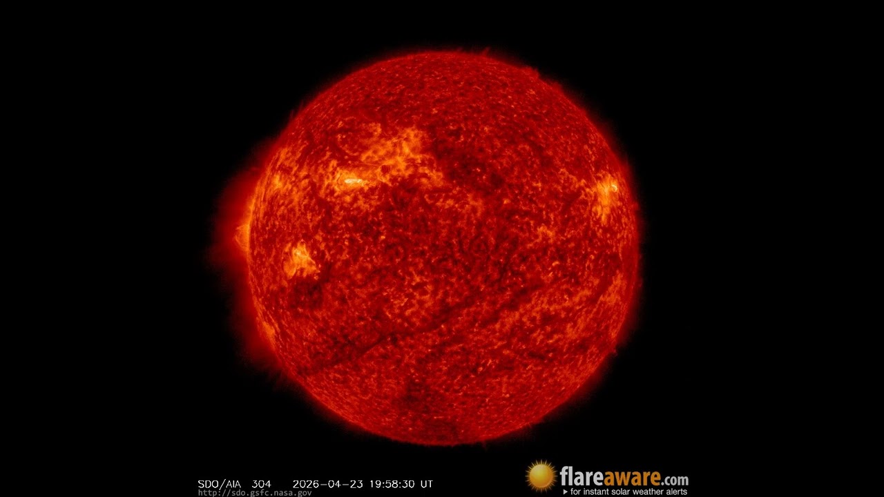 23 Apr - 24 Apr: 24 Hour Solar Activity (Earth Facing; Solar Storm, Sunspot, Solar Flare, CME)