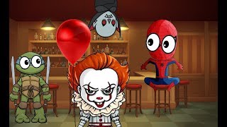 ВАМПИР! КЛОУН ПЕННИВАЙЗ проклятый! СТРАШИЛКИ для детей. СПАЙДЕР и НИНДЗЯГО!
