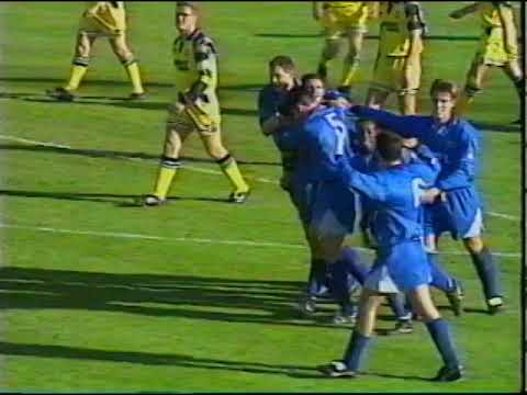 Southend United v Oxford United 16th October 1993 - Division 1 - Mooney hat trick - highlights