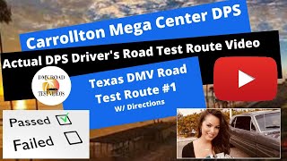 *ACTUAL TEST ROUTE* Carrollton DPS Mega Center DMV - TX Behind The Wheel Driver's License Course -