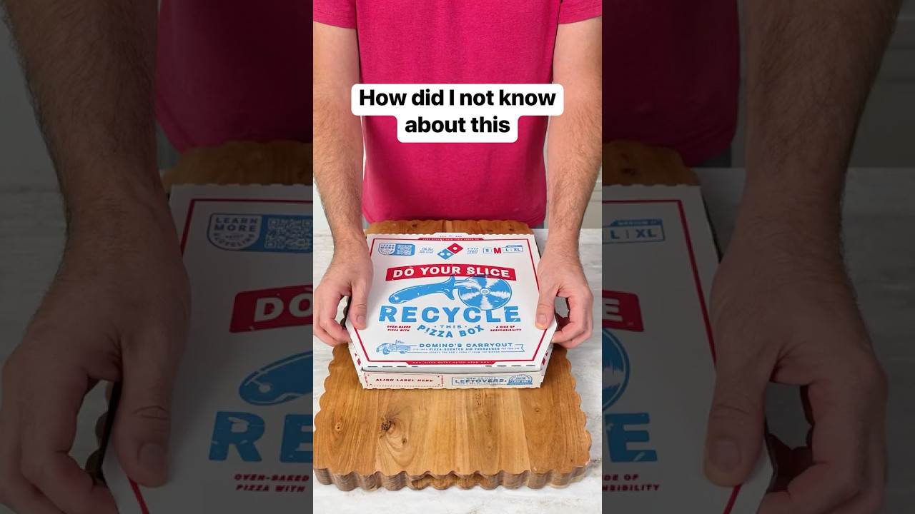 How to fold a pizza box to save space when storing leftovers #pizza #leftovers