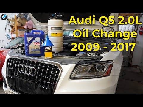 Audi Q5 2.0 oil change - use an extractor to pump out old oil - no crawling under the car