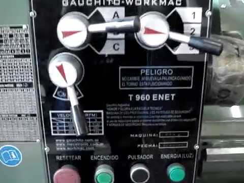 TORNO PARALELO HORIZONTAL T 960 pesado gto GAUCHITO DESCRIPCION TECNICA UNICO 2000 RPM
