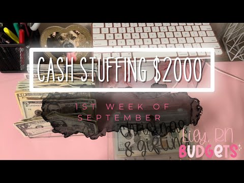 Cash Stuffing $2000 🥳 | 1st Week of September + Extra Income! | Lily, RN Budgets
