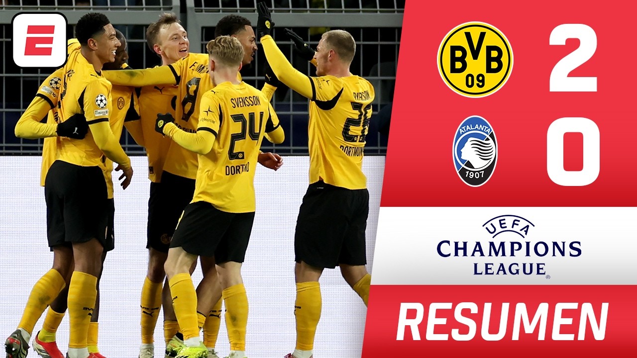 Borussia Dortmund le ganó al Atalanta y tiene UN PIE en octavos de final | Champions League