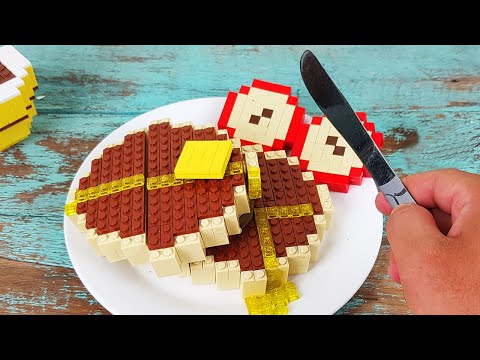 Lego Japanese Pancake DORAYAKI - Lego In Real Life | Stop Motion Cooking & ASMR