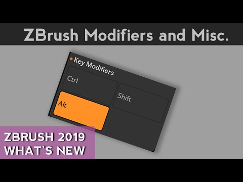 045 ZBrush Ctl Shift Alt Modifiers and Mirror and Weld Update