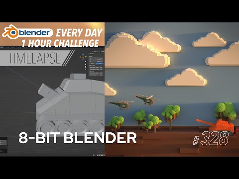 Retro 8-Bit style art with voxels in Blender - Blender Every Day #328