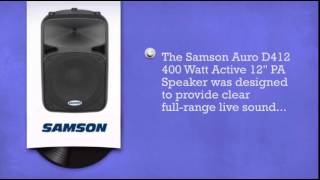 Video thumbnail for Samson Auro D412 400W Active PA Speaker with Free Stands - DJkit.com by djkit®