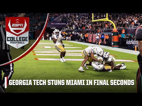 Miami declines to take a knee and it costs them the game vs. Georgia Tech | ESPN College Football