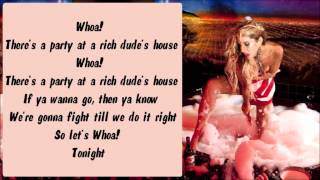 Ke$ha - Party At a Rich Dude&#39;s House Karaoke / Instrumental with lyrics on screen