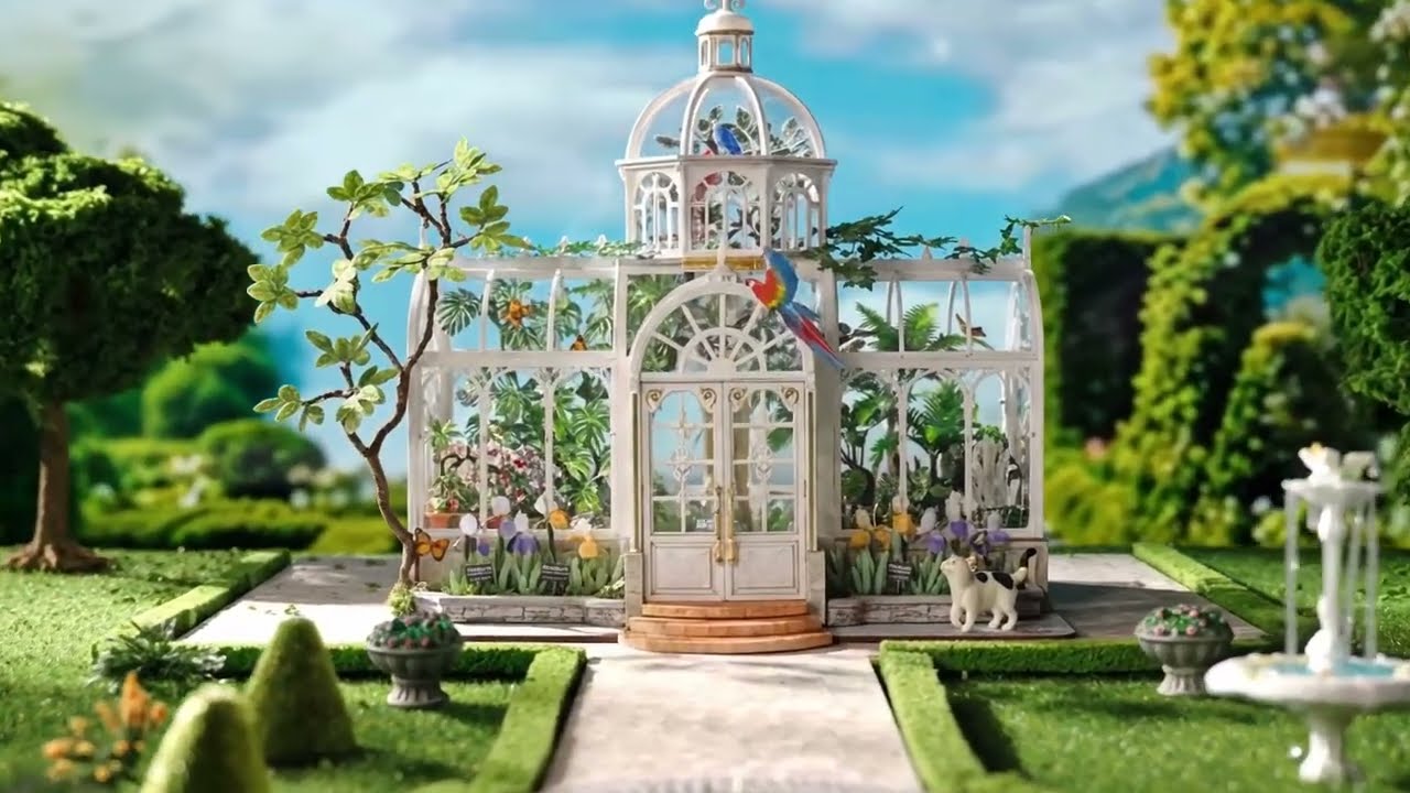 RoboTime 3D skládačka Miniatura domečku Oáza zeleně