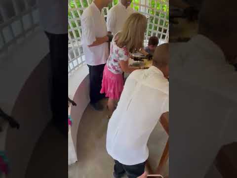Cake mixing with cute children.