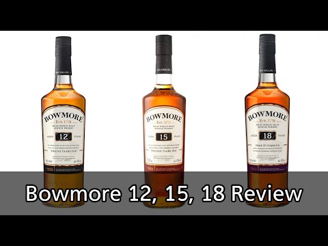 Bowmore 12, 15 and 18 Whisky Comparison