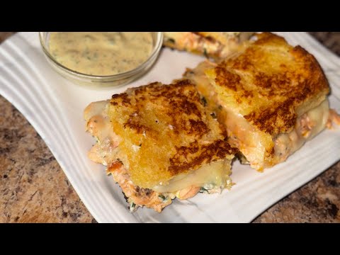 Salmon Grilled Cheese Sliders