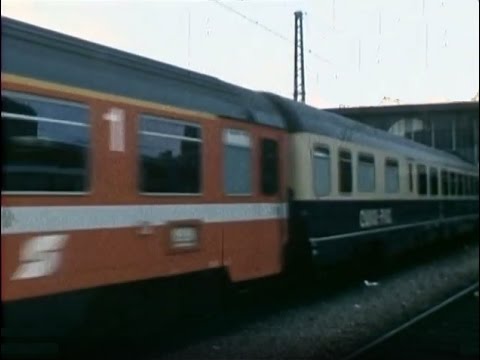 17. August 1982: Abfahrt D 265 MOZART Paris-Wien in München mit ÖBB-1044 und Quick-Pick-Speisewagen